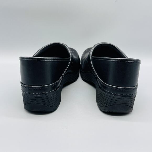 Dansko Shoes Womens 7.5 Black Leather LT Professional Clog Comfort Work Nursing - Picture 8 of 13
